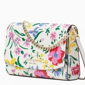 kate spade White Floral Chain Strap Crossbody